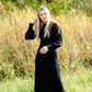 Black Mock Neck Balloon Sleeve Ribbed Midi Dress - FINAL SALE FF Dresses