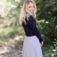 Black Smocked Neck Top - FINAL SALE FF Tops