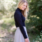 Black Smocked Neck Top - FINAL SALE FF Tops