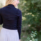 Black Smocked Neck Top - FINAL SALE FF Tops