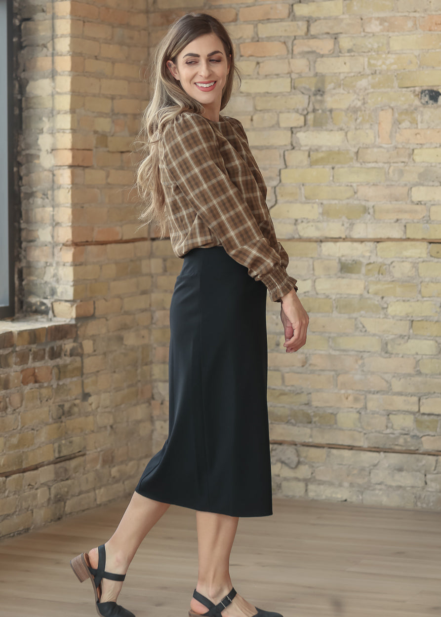 Blake Brown Plaid Long Sleeve Top IC Tops