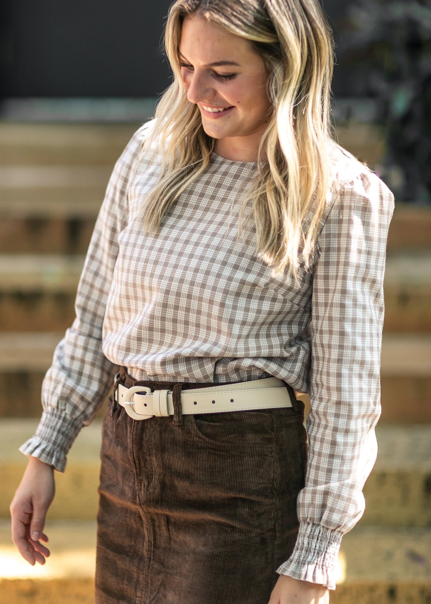 Blake Cinched Sleeve Blouse IC Tops