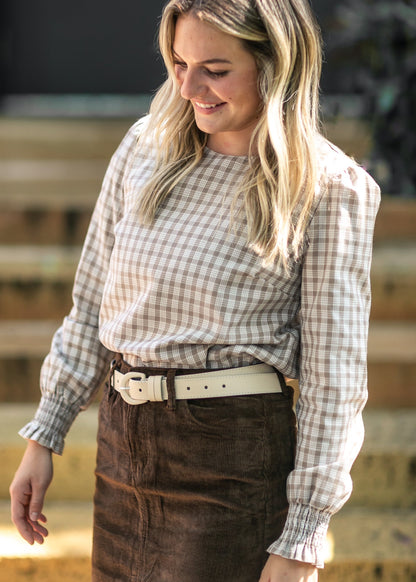 Blake Cinched Sleeve Blouse IC Tops