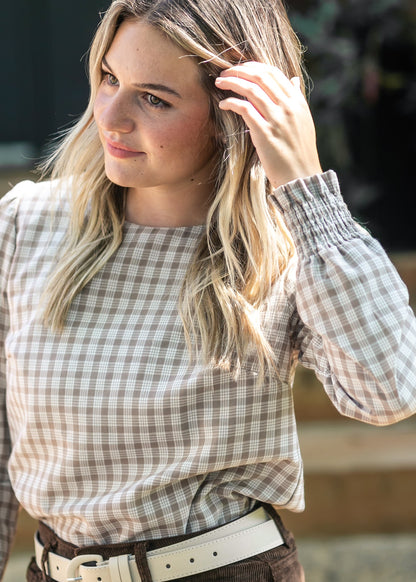 Blake Cinched Sleeve Blouse IC Tops