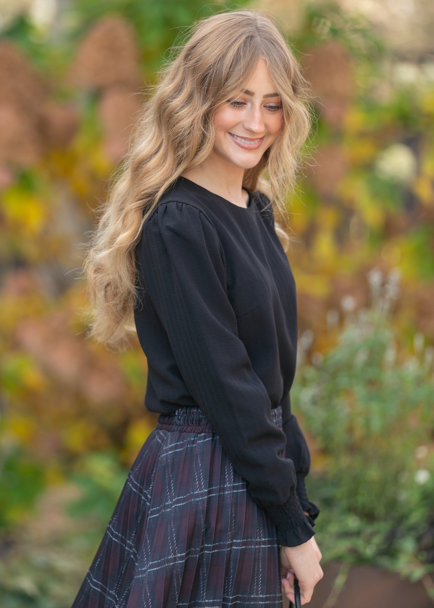 Blake Cinched Sleeve Blouse IC Tops