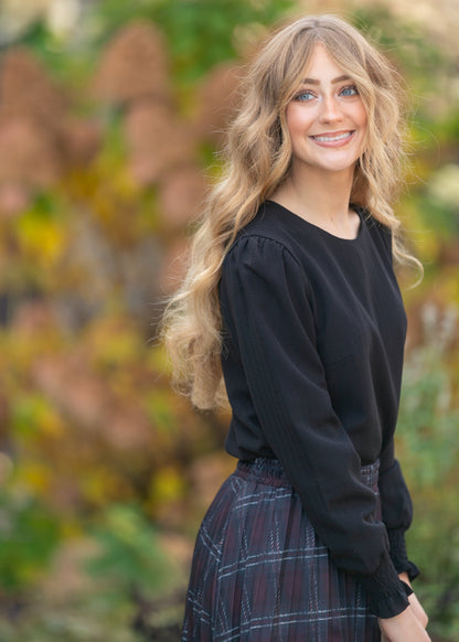 Blake Cinched Sleeve Blouse IC Tops