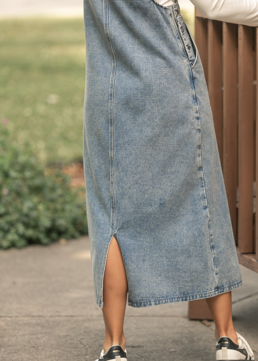 Blakely Medium Wash Overall Dress IC Dresses