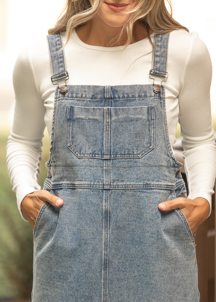 Blakely Medium Wash Overall Dress IC Dresses