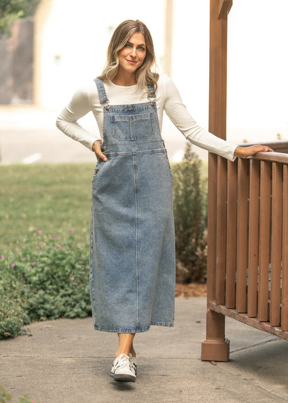 Blakely Medium Wash Overall Dress IC Dresses XS