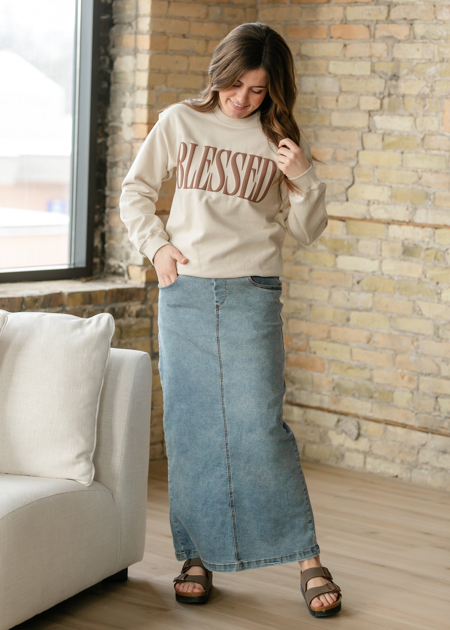 Blessed Pullover Sweatshirt FF Tops