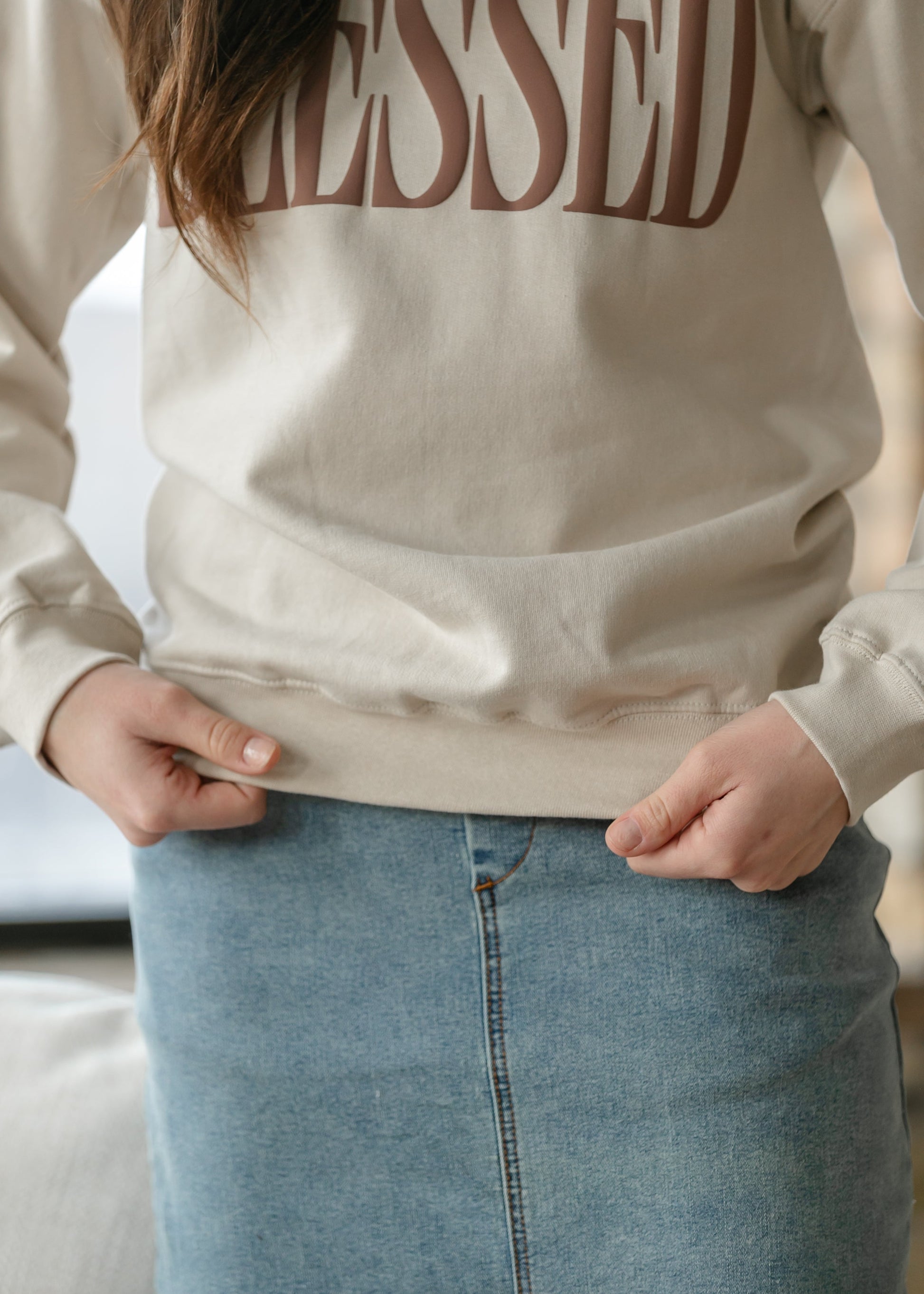 Blessed Pullover Sweatshirt FF Tops