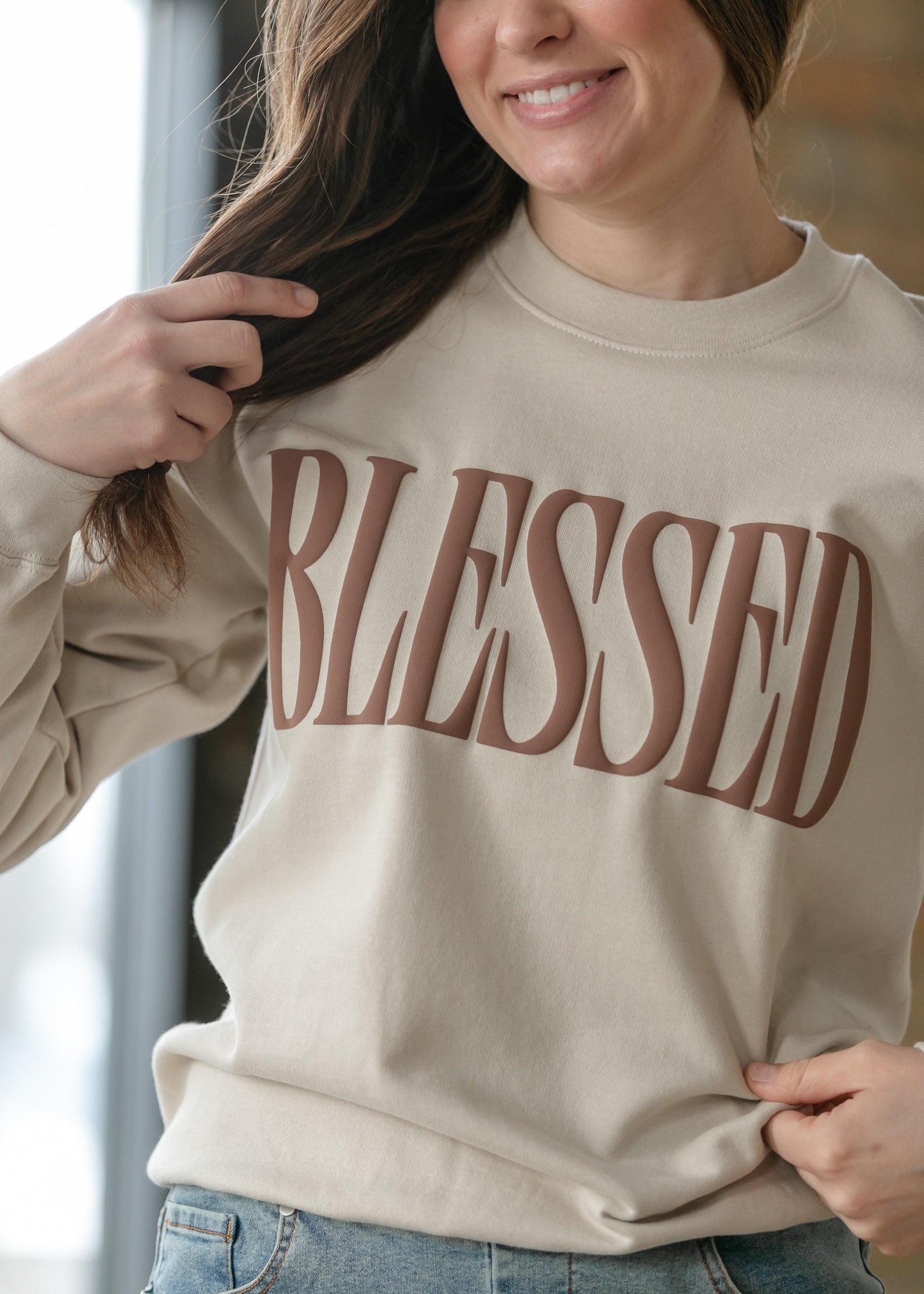 Blessed Pullover Sweatshirt FF Tops