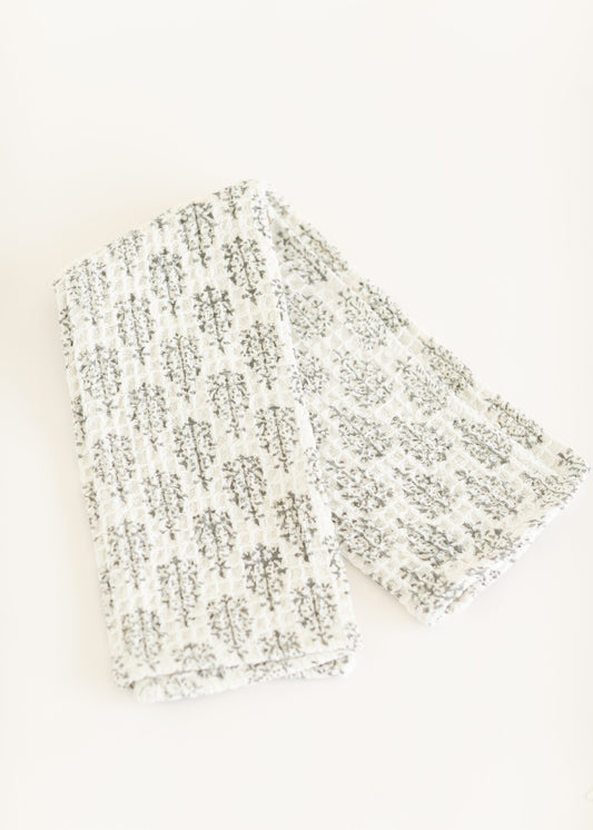 Blomma Block Print Dishtowel FF Home + Lifestyle