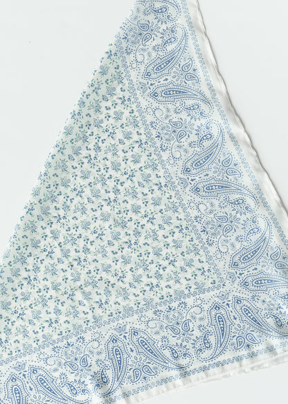Blue Paisley Floral Bandana Accessory