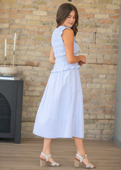 Blue Stripe Top & Skirt Set FF Tops