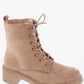Blush Lace-up Combat Boots Shoes