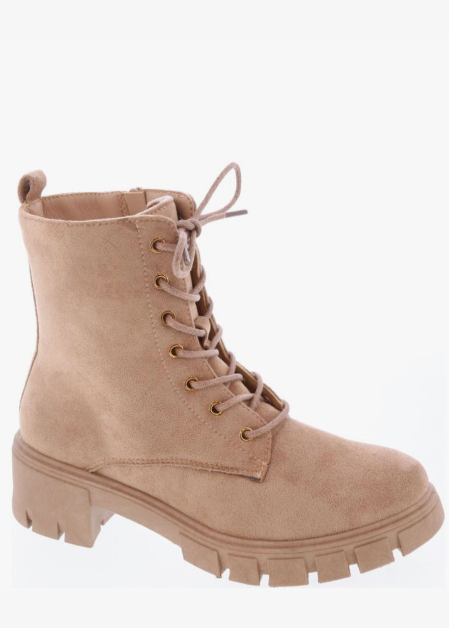 Blush Lace-up Combat Boots Shoes