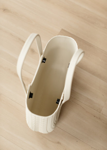 Blythe Off White Textured Versa Tote Accessory