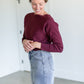Boatneck Dolman Sleeve Fine Knit Sweater FF Tops