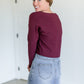Boatneck Dolman Sleeve Fine Knit Sweater FF Tops