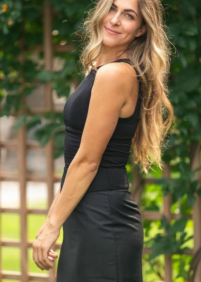 Boatneck Double Lined Knit Tank FF Tops