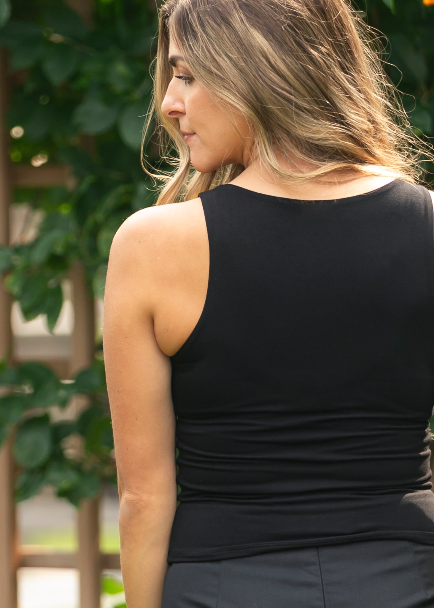 Boatneck Double Lined Knit Tank FF Tops