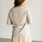 Boatneck Knit Long Sleeve Top FF Tops