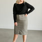 Boatneck Knit Long Sleeve Top FF Tops