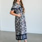 Botanical Floral Smocked Midi Dress FF Dresses