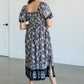 Botanical Floral Smocked Midi Dress FF Dresses