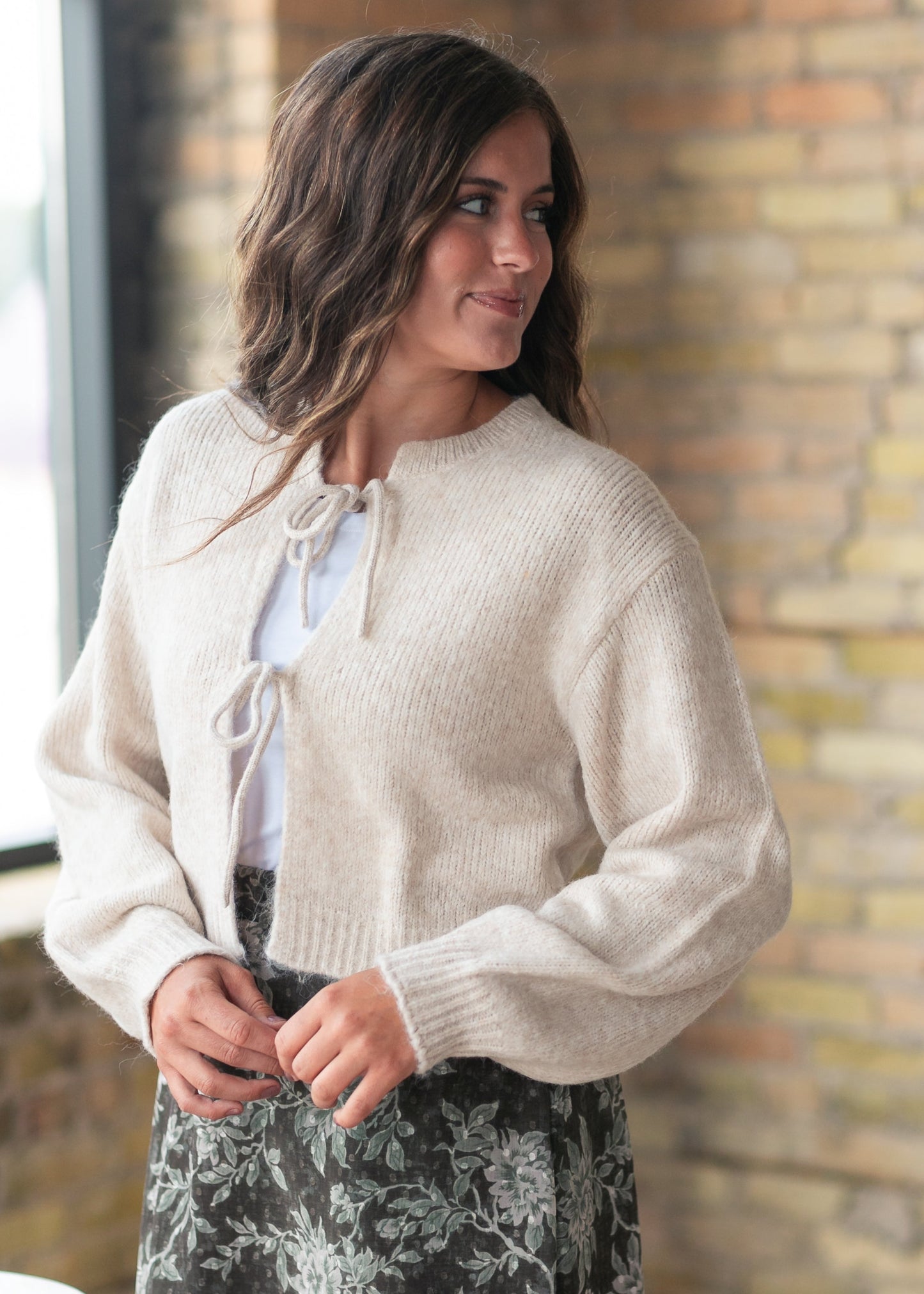 Bow Front Sweater FF Tops