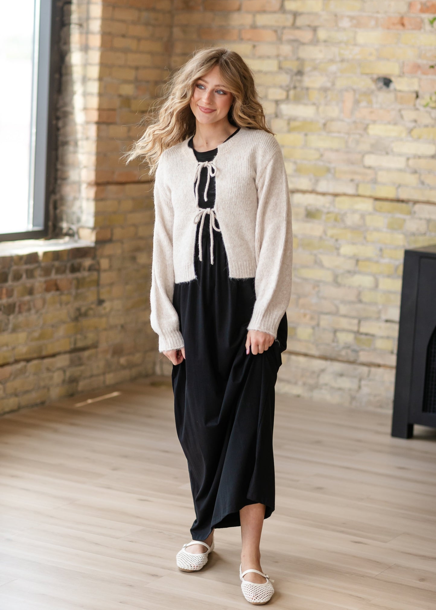 Bow Front Sweater FF Tops
