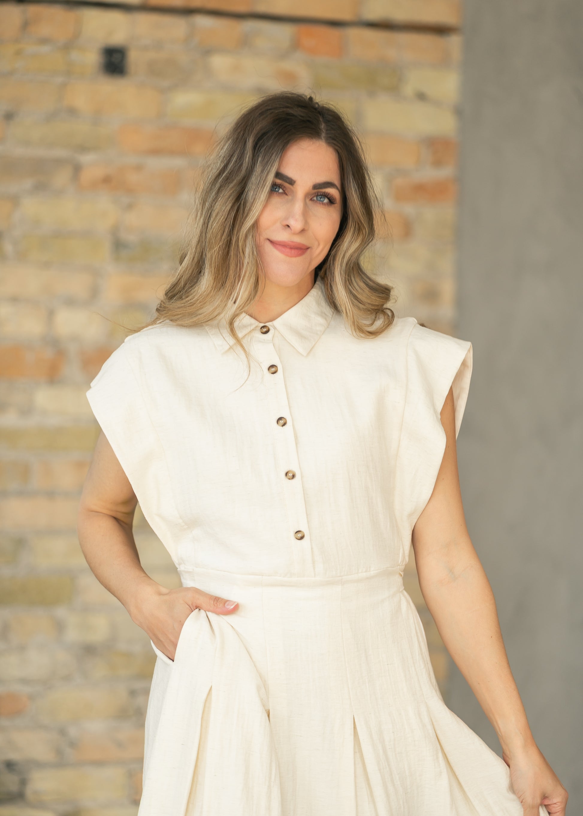 Box Pleat Collar Shirt Maxi Dress FF Dresses