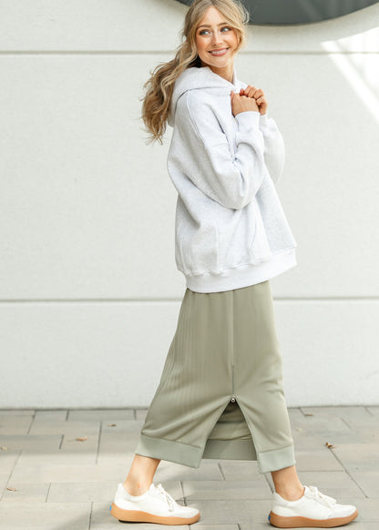 Bradi Side Zipper Athletic Midi Skirt IC Skirts