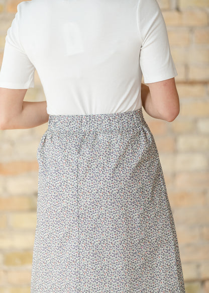 Braylyn Berry Floral Midi Skirt IC Skirts