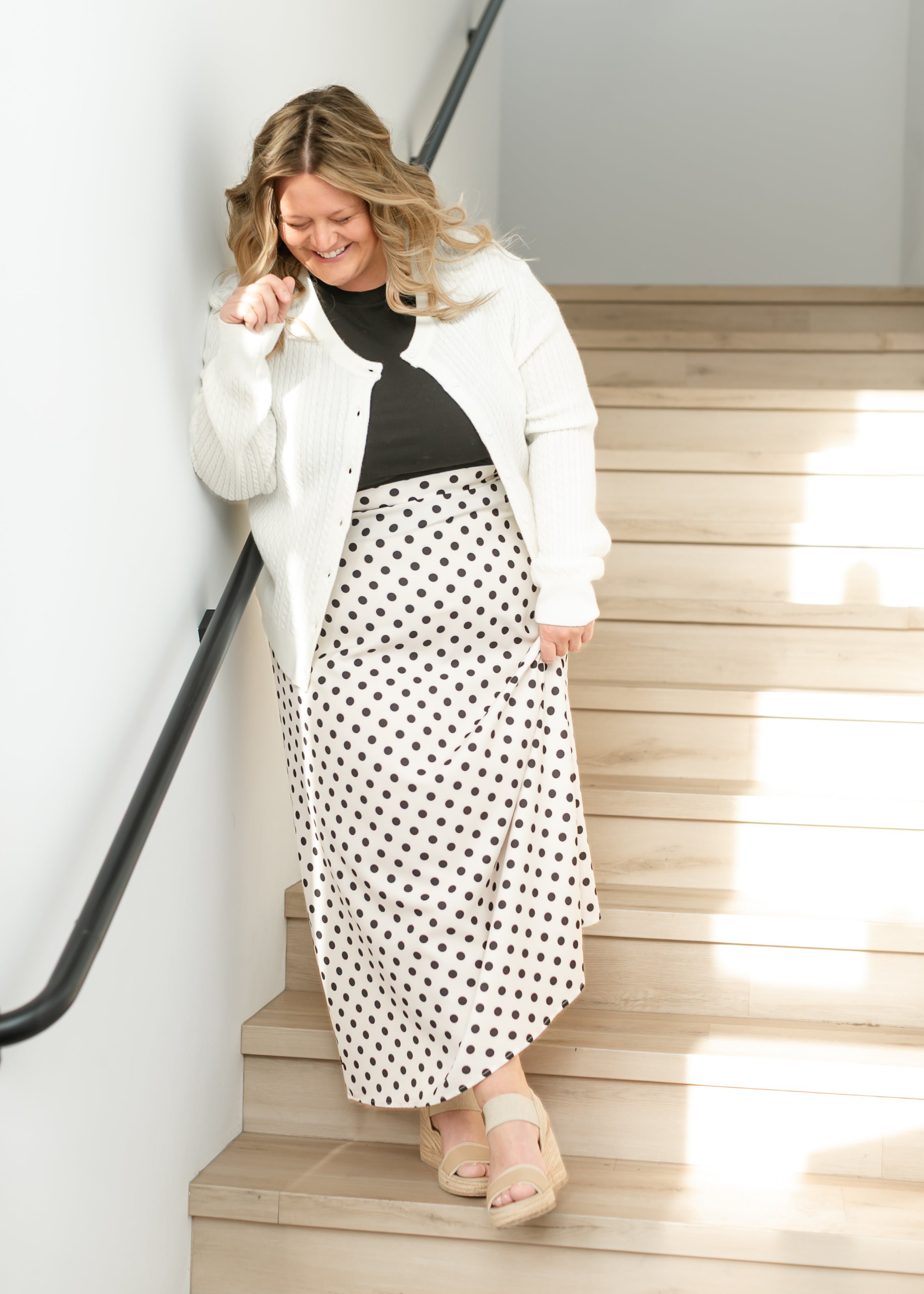 Braylyn Polka Dot Maxi Skirt – Inherit Co.