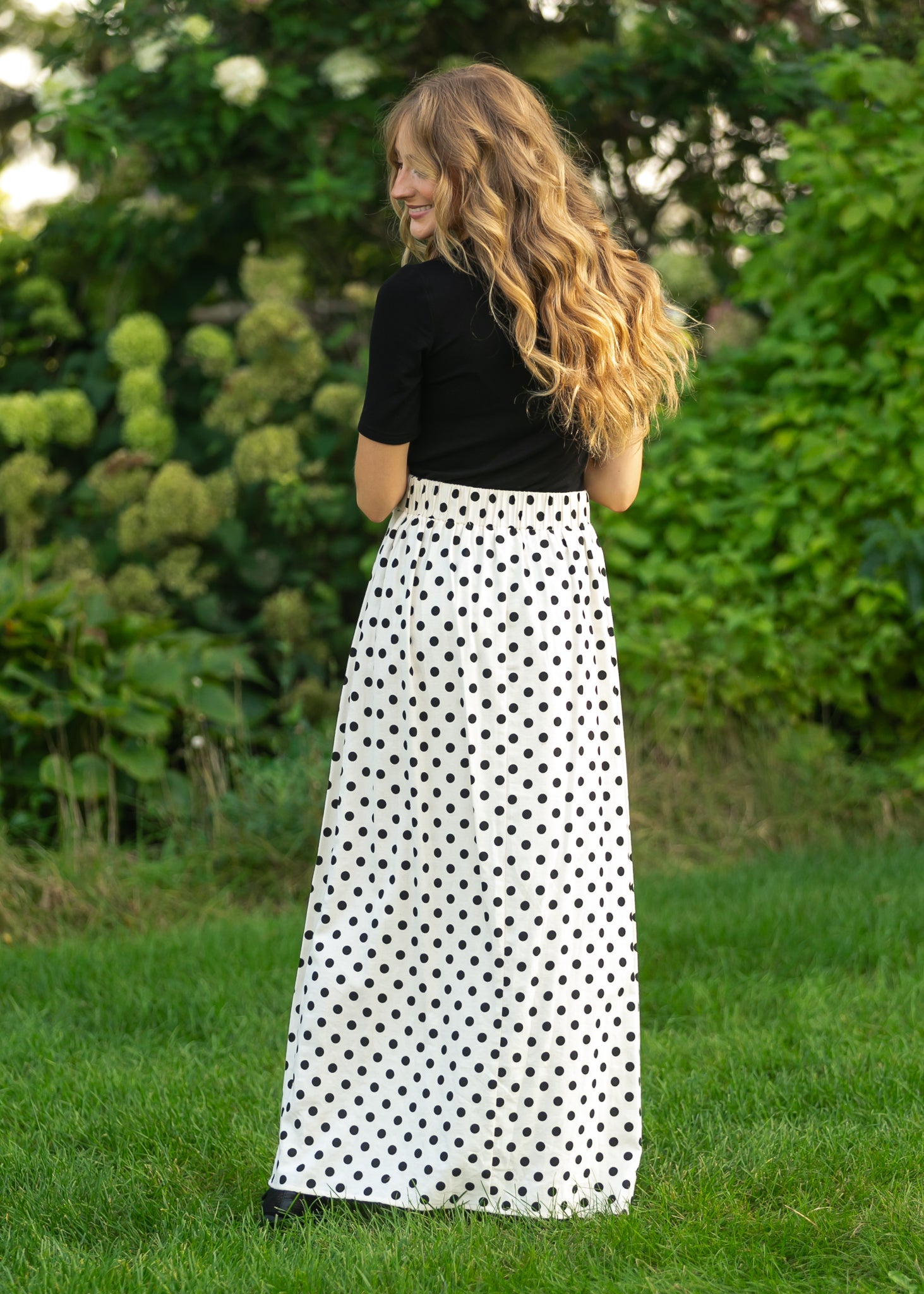 Braylyn Polka Dot Midi Skirt IC Skirts