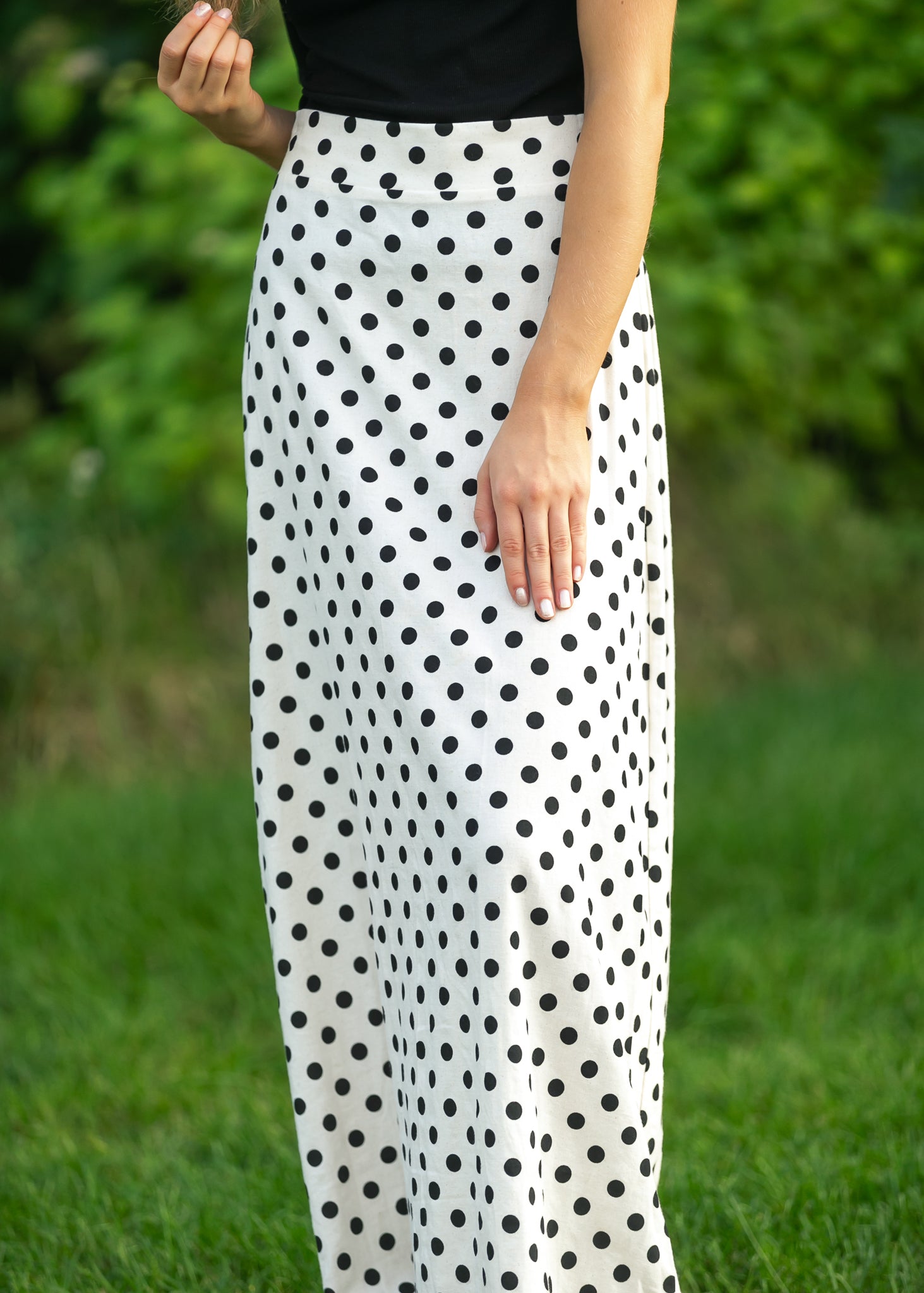 Braylyn Polka Dot Midi Skirt IC Skirts