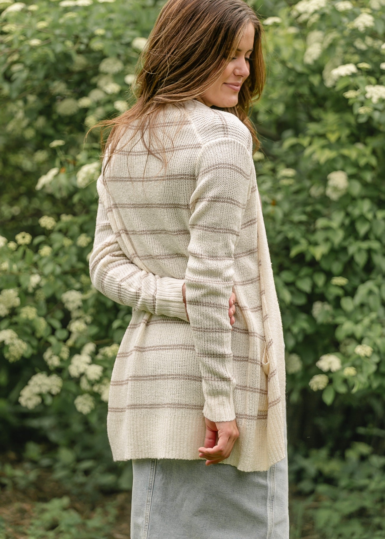 Breezy Knit Striped Cardigan FF Layering Essentials