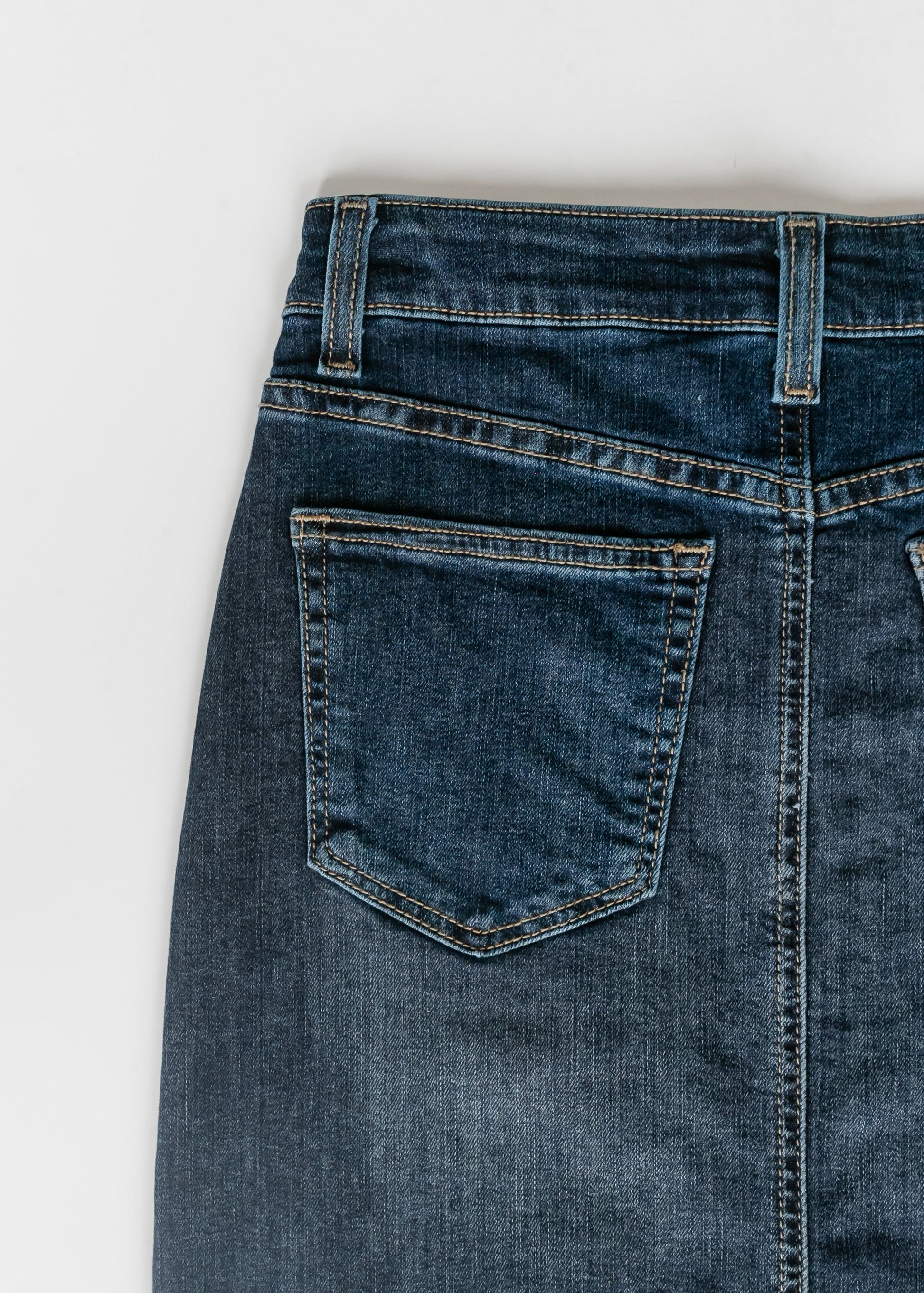 Bria Dark Wash Denim Maxi Skirt IC Skirts