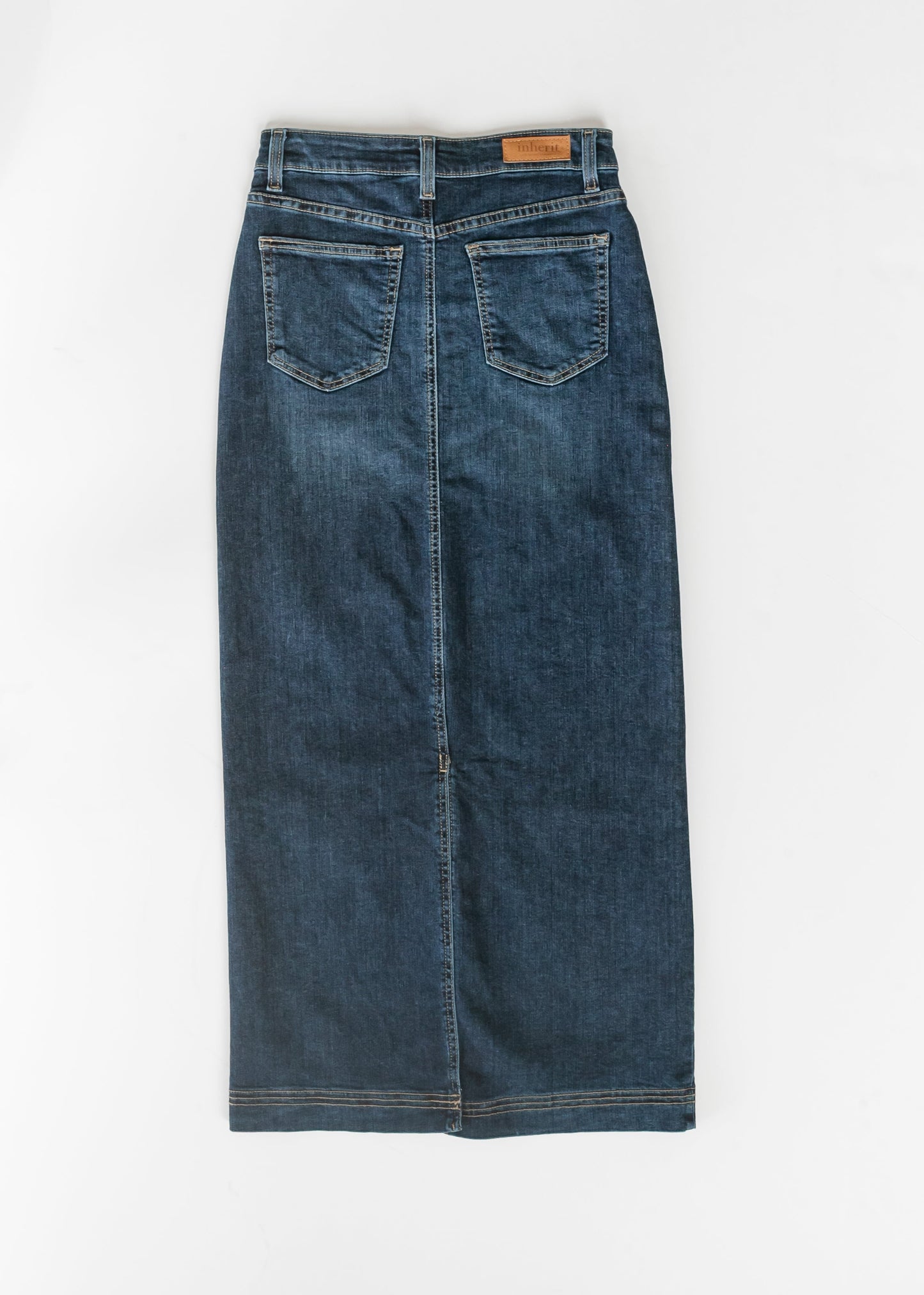 Bria Dark Wash Denim Maxi Skirt IC Skirts
