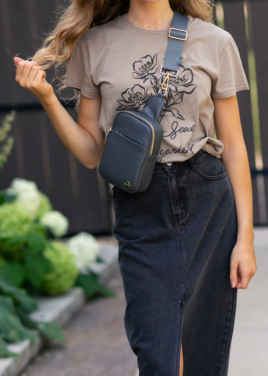 Bridget Sling Crossbody Mini Belt Bag Accessories Charcoal