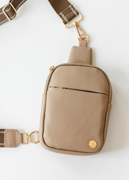 Bridget Sling Crossbody Mini Belt Bag Accessories Taupe