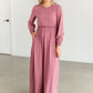 Brie Long Sleeve Maxi Dress IC Dresses Mauve / XS