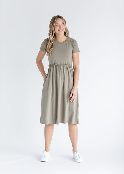 Brie Short Sleeve Midi Dress IC Dresses