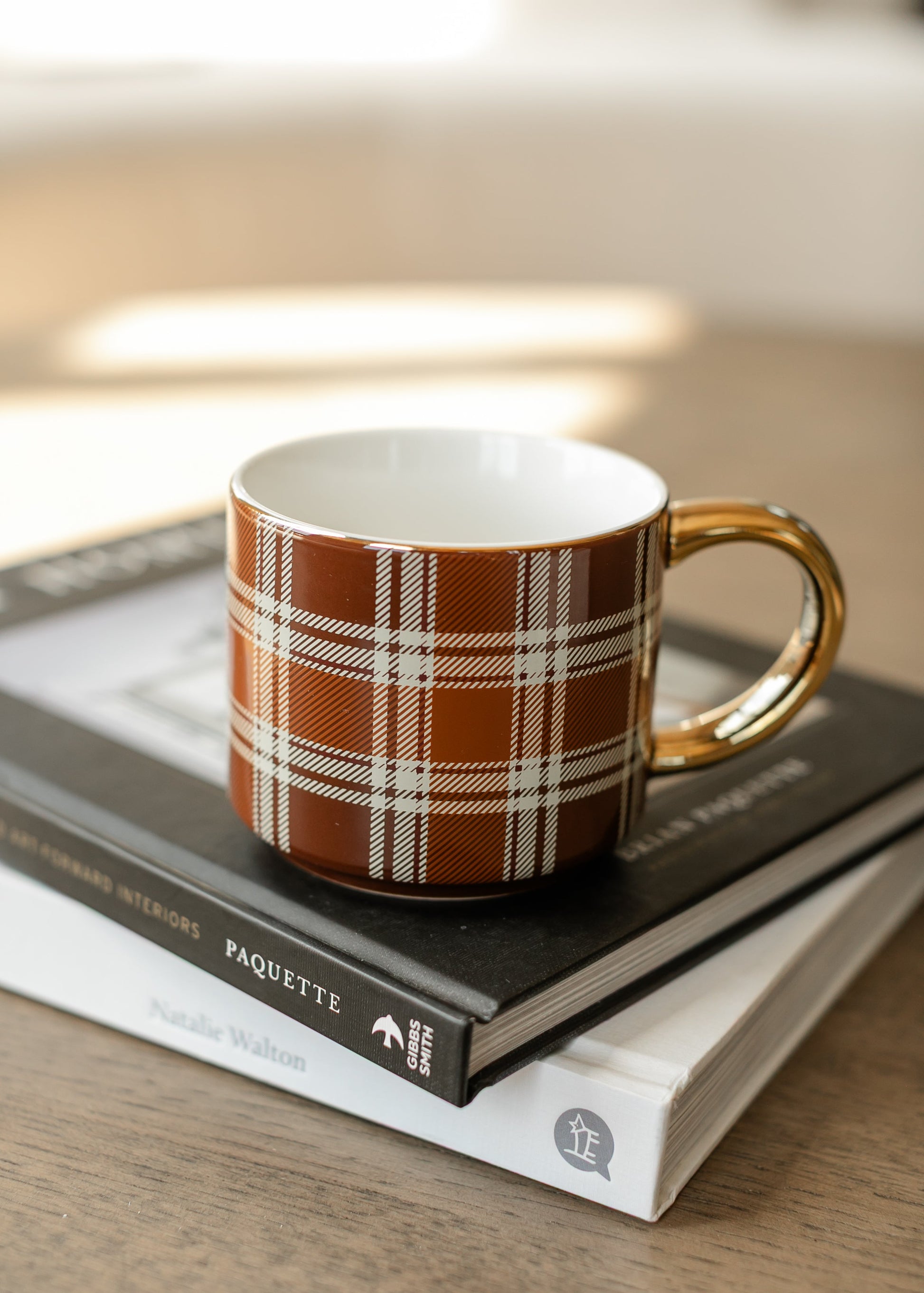 Brown Plaid Coffee Mug FF Home + Lifestyle
