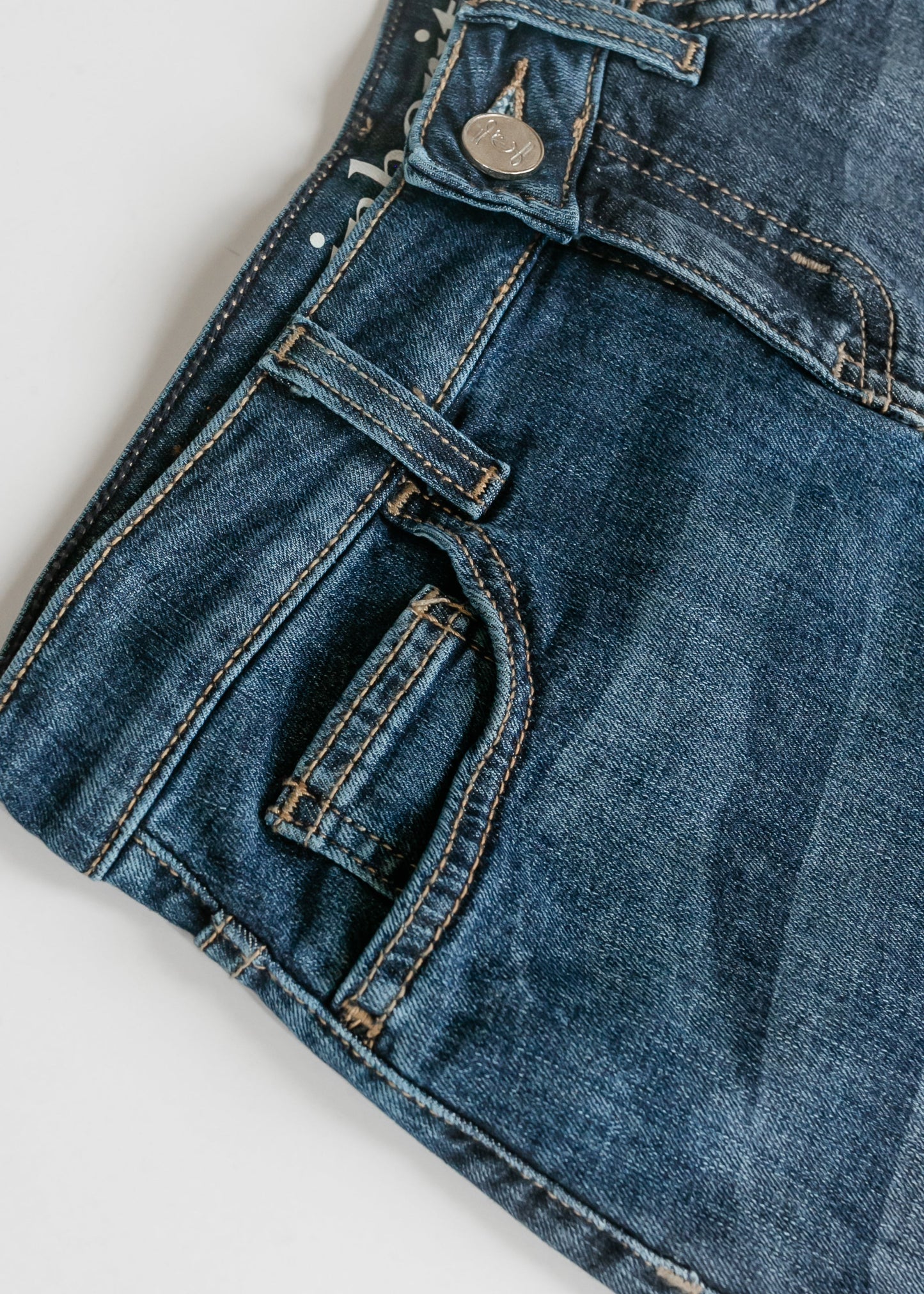 Bryn Dark Wash Denim Midi Skirt IC Skirts