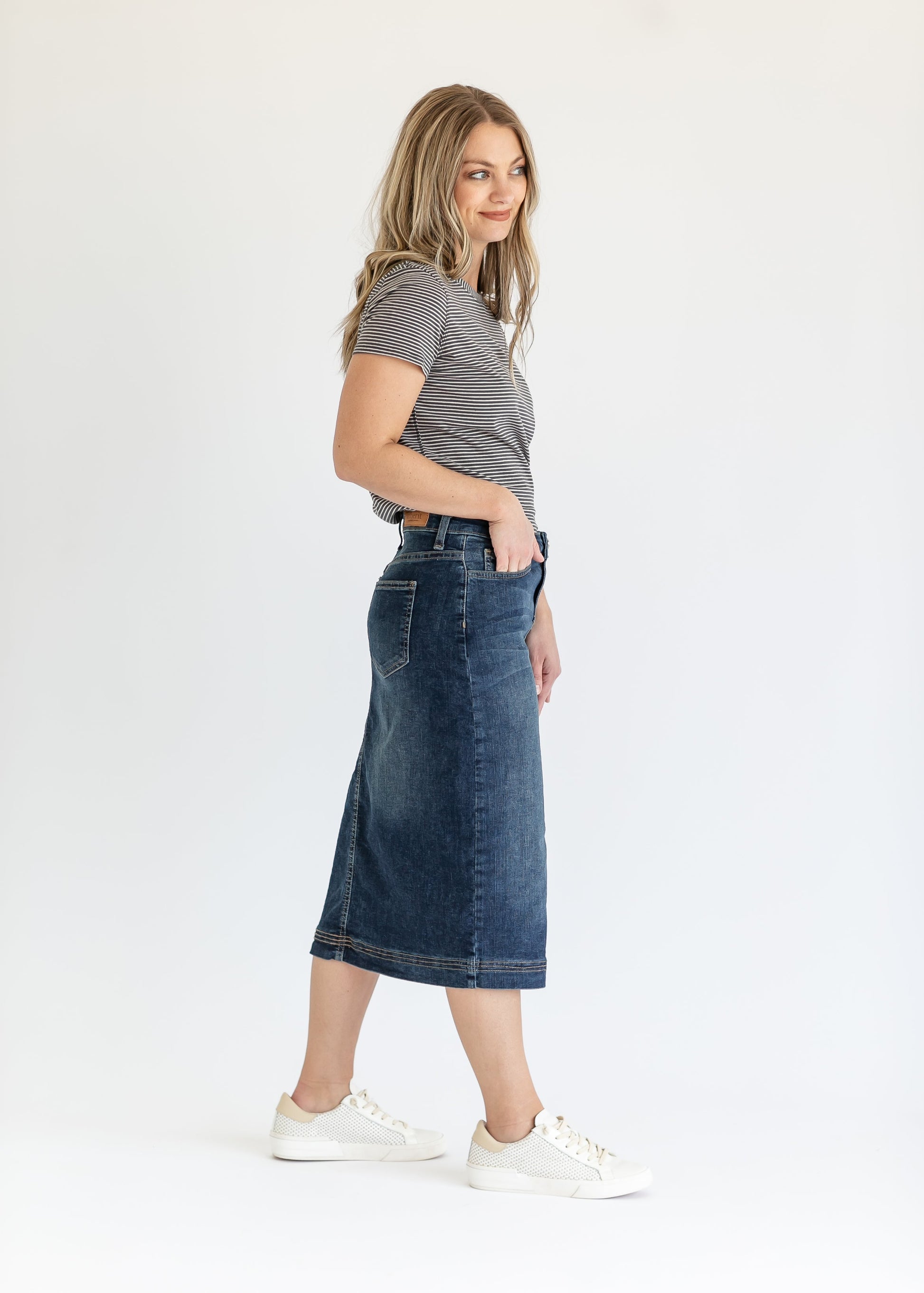 Bryn Denim Midi Skirt IC Skirts