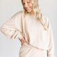 Bubble Hem Crewneck Sweatshirt FF Tops