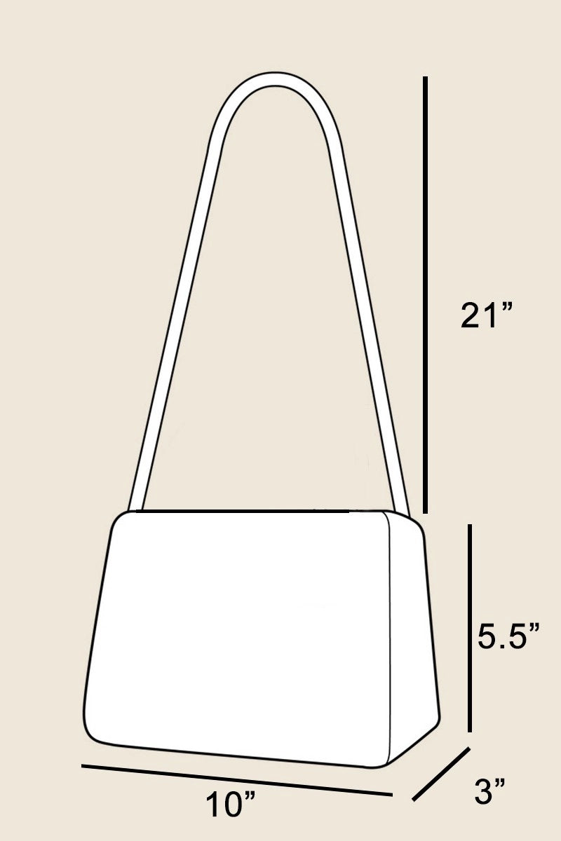 Buckle Closure Crescent Faux Leather Hand Bag Accessories